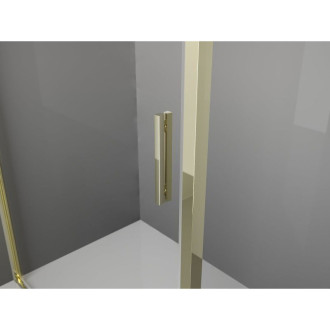 Mexen Exo-3S kabina prysznicowa 3-ścienna uchylna 80 x 95 cm, transparent, złota - 817-080-095-50-00-3S