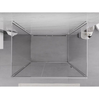 Mexen Exo-3S kabina prysznicowa 3-ścienna uchylna 115 x 80 cm, transparent, chrom - 819-115-080-01-00-3S