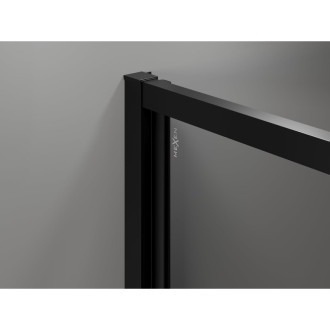 Mexen Exo-3S kabina prysznicowa 3-ścienna uchylna 75 x 70 cm, transparent, czarna - 817-075-070-70-00-3S