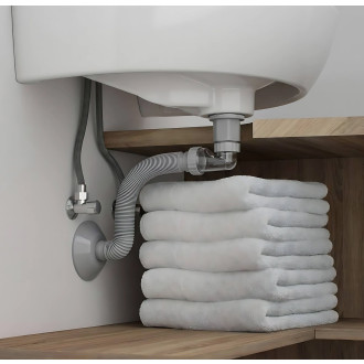 REA Umyvadlový sifon s univerzální výpustí click-clack Flow Gold REA-A9491