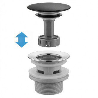 REA Umyvadlový sifon s univerzální výpustí click-clack Flow Black REA-A9492