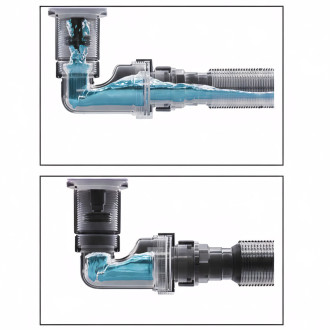 REA Umyvadlový sifon s univerzální výpustí click-clack Flow Brush Copper REA-A9497