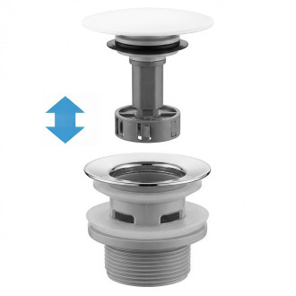 REA Umyvadlový sifon s univerzální výpustí click-clack Flow White REA-A9493