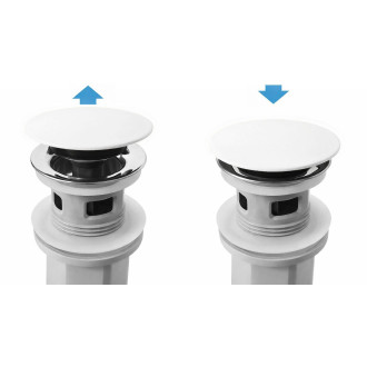 REA Umyvadlový sifon s univerzální výpustí click-clack Flow White REA-A9493