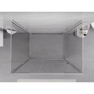 Mexen Exo-3S kabina prysznicowa 3-ścienna uchylna 135 x 85 cm, transparent, chrom - 819-135-085-01-00-3S