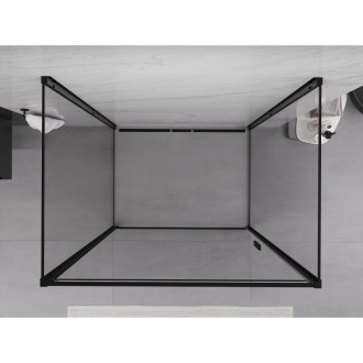 Mexen Exo-3S kabina prysznicowa 3-ścienna uchylna 70 x 85 cm, transparent, czarna - 817-070-085-70-00-3S