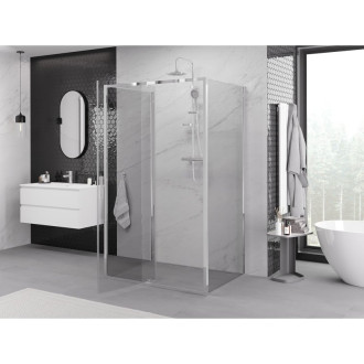 Mexen Exo-3S kabina prysznicowa 3-ścienna uchylna 130 x 90 cm, transparent, chrom - 819-130-090-01-00-3S