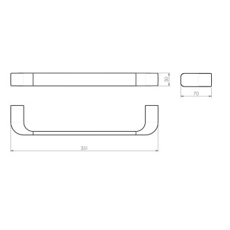 OUTLINE držák ručníků 350mm, chrom