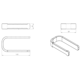OUTLINE držák toaletního papíru, chrom