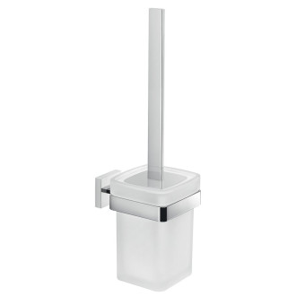 ELBA WC štětka závěsná, mléčné sklo, chrom A033313