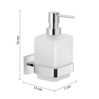 ELBA dávkovač mýdla, mléčné sklo, chrom