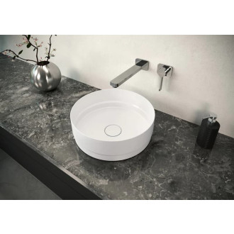 UMYVADLOVÁ MÍSA NUEVA  Mod. 3191 D:380.00mm, warm beige 20, Perl-Effekt, bez přepadu Kaldewei  911206003661