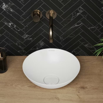 UMYVADLOVÁ MÍSA AVELLINO Mod. 3203 d:300. 00mm, alpská bílá matná, Perl-Effekt, bez přepadu Kaldewei 912006003711