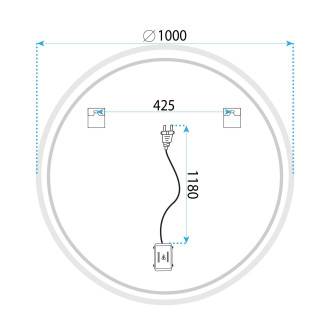 REA Zrcadlo LED 100cm HZJ100 HOM-02828