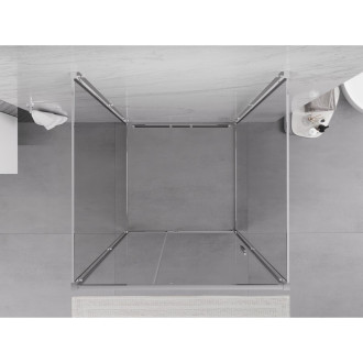 Mexen Exo-3S kabina prysznicowa 3-ścienna uchylna 95 x 95 cm, transparent, chrom - 819-095-095-01-00-3S