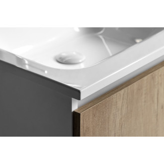 LOREA skříňka 120x46x51,5cm (30P+90cm), pravá, dub alabama/bílá mat