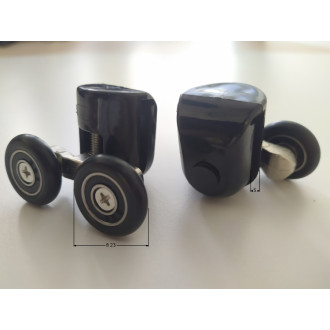 Rolki górne podwójne do szyb 5 mm