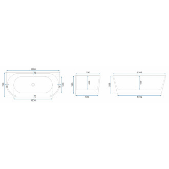 REA Akrylátová vana OLIMPIA 170 cm KPL-W8633