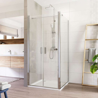 Mereo Lima sprchový kout, 80x80x190 cm, pivotové dveře a pevný díl, sklo Čiré CK86913K