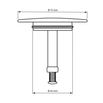 Zátka výpusti vanové soupravy s napouštěním přepadem, zlato