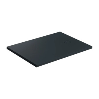 Omnires AQUAROCK kompozit sprchová vanička, 90x100, lávově černá matná AQUAROCK90-100BLV