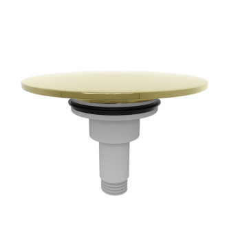 Zátka výpusti vanové soupravy, click-clack, zlato