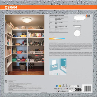 ORBIS koupelnové stropní svítidlo, ø 400mm, senzor, OSRAM,2700lm, 25W, IP44