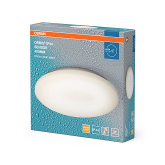 ORBIS koupelnové stropní svítidlo, ø 400mm, senzor, OSRAM,2700lm, 25W, IP44