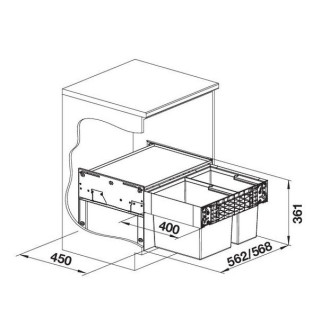 Blanco SELECT II 60/2 košový systém   526 203