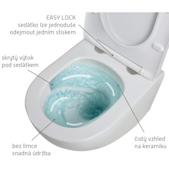 Závěsné WC ARCO NEW TORNADO s MIDDLE sedátkem Soft-close
