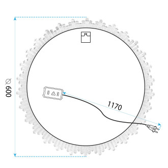 Zrcadlo LED 60cm BL807