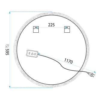 Zrcadlo LED 60cm BL806