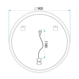 REA Zrcadlo LED 90cm HOM-04400