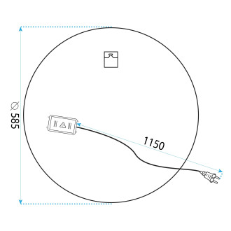 REA Zrcadlo LED 60cm BAS HOM-05518