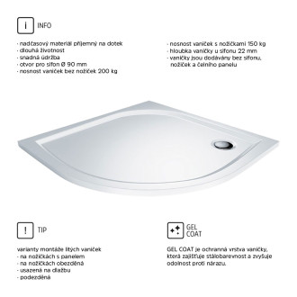 Mereo Sprchový set, spr. kout CK35133Z 80x80x185cm, sklo čiré, vanička, sifon CK35133ZM