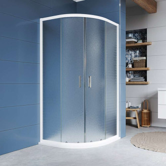 Mereo Kora sprchový kout, R550, 80x80x185 cm, bílý ALU, sklo Grape 5 mm CK35111Z