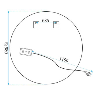 REA Zrcadlo LED 100cm BAS HOM-05526