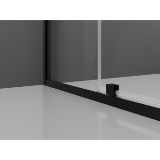 Mexen Exo-3S kabina prysznicowa 3-ścienna uchylna 150 x 85 cm, transparent, czarna - 819-150-085-70-00-3S