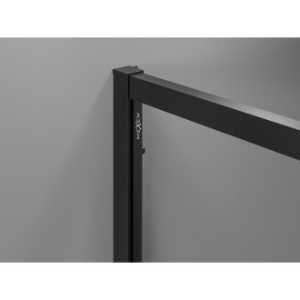 Mexen Exo-3S kabina prysznicowa 3-ścienna uchylna 160 x 90 cm, transparent, czarna - 819-160-090-70-00-3S