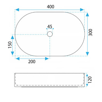 REA Umyvadlo na desku Vanda 40 Mini REA-U3536