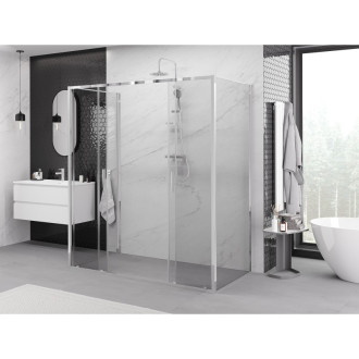 Mexen Exo-3S kabina prysznicowa 3-ścienna rozsuwana 170 x 80 cm, transparent, chrom - 8152-170-080-01-00-3S