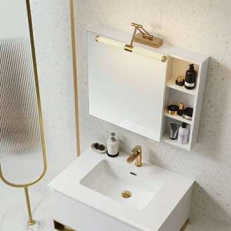 REA Koupelnové nástěnné LED svítidlo APP1899-1W 40cm BRUSH GOLD OSW-66054