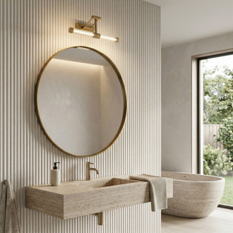 REA Koupelnové nástěnné LED svítidlo APP1899-1W 40cm BRUSH GOLD OSW-66054