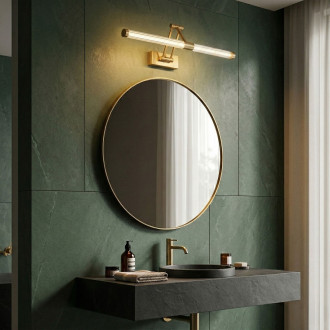 REA Koupelnové nástěnné LED svítidlo APP1900-1W 60cm BRUSH GOLD OSW-66055