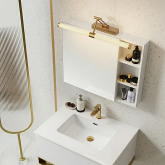 REA Koupelnové nástěnné LED svítidlo APP1900-1W 60cm BRUSH GOLD OSW-66055