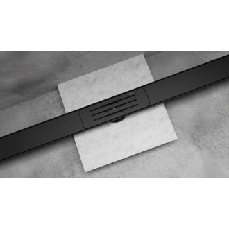 Zkracovatelný žlab TECE Lineo set 100cm černá matná 15.301.120