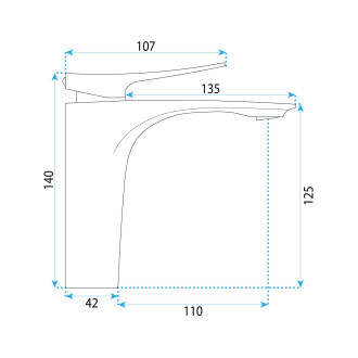 REA Umyvadlová baterie Vision Gold Low REA-B6341
