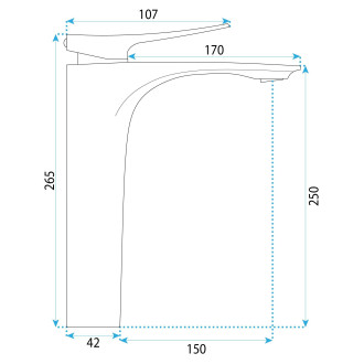 REA Umyvadlová baterie Vision Brush Copper High REA-B6490