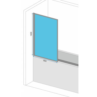 REA Pohyblivá vanová zástěna LAGOS 80 Chrome REA-W7990