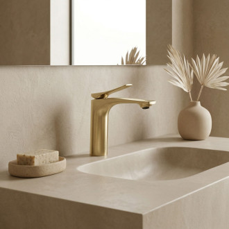 REA Umyvadlová baterie Vision Gold Brush Low REA-B6342